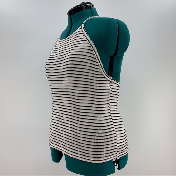 American Eagle Outfitters NWOT Striped Ribbed Knit Halter Top, Large - Picture 3 of 16